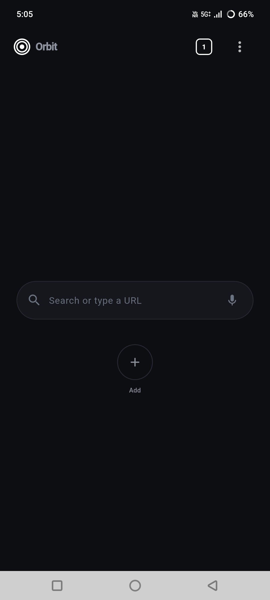 Orbit for Android running on mobile display